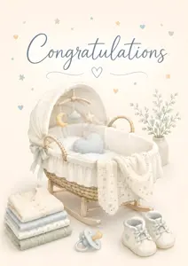 Congratulations New Baby Boy Crib